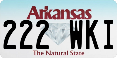 AR license plate 222WKI