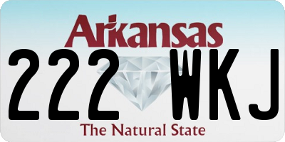 AR license plate 222WKJ