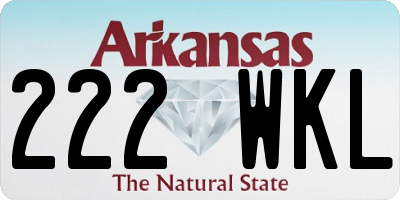 AR license plate 222WKL