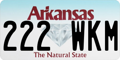 AR license plate 222WKM