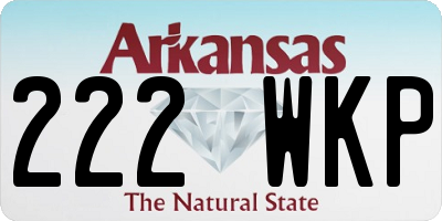 AR license plate 222WKP