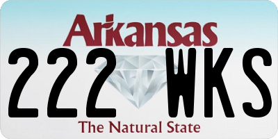 AR license plate 222WKS