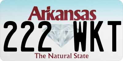 AR license plate 222WKT