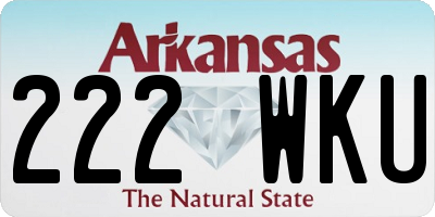AR license plate 222WKU