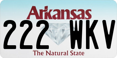 AR license plate 222WKV