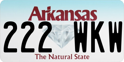 AR license plate 222WKW