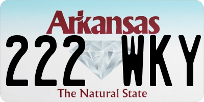 AR license plate 222WKY