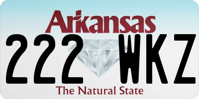 AR license plate 222WKZ
