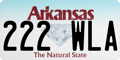 AR license plate 222WLA