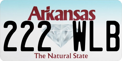 AR license plate 222WLB