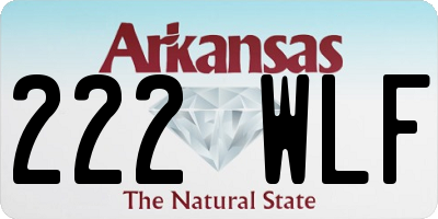 AR license plate 222WLF