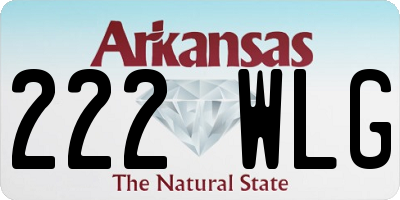 AR license plate 222WLG