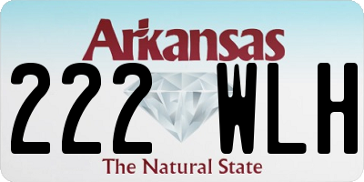 AR license plate 222WLH