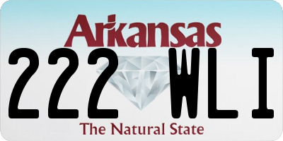 AR license plate 222WLI