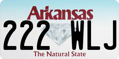 AR license plate 222WLJ