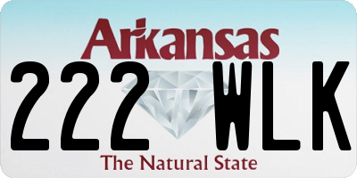 AR license plate 222WLK