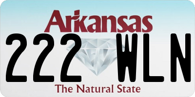 AR license plate 222WLN