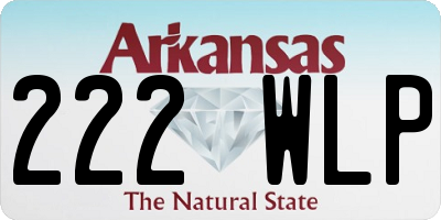 AR license plate 222WLP