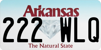 AR license plate 222WLQ