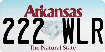 AR license plate 222WLR