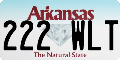 AR license plate 222WLT