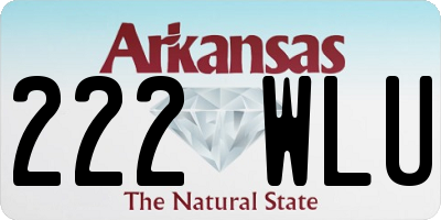 AR license plate 222WLU