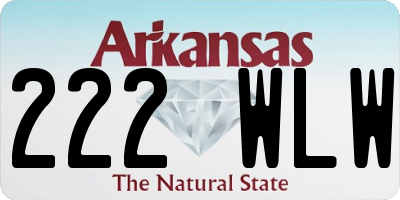 AR license plate 222WLW