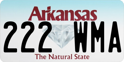 AR license plate 222WMA