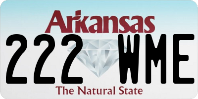 AR license plate 222WME