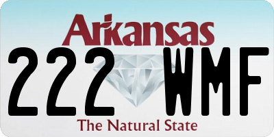 AR license plate 222WMF