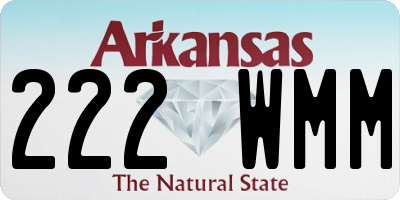 AR license plate 222WMM