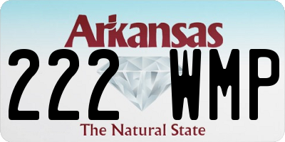 AR license plate 222WMP
