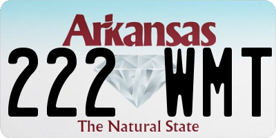 AR license plate 222WMT