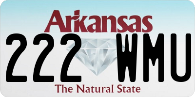 AR license plate 222WMU