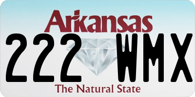 AR license plate 222WMX