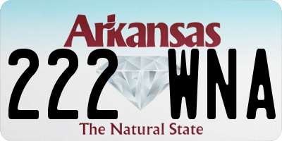 AR license plate 222WNA