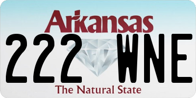 AR license plate 222WNE