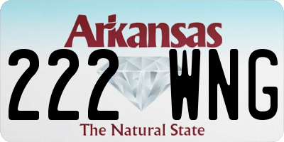 AR license plate 222WNG