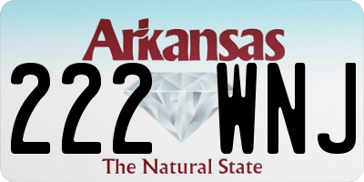 AR license plate 222WNJ