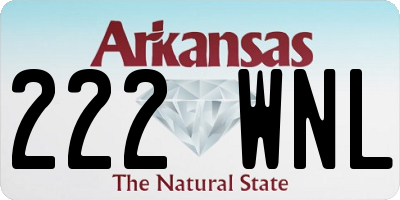 AR license plate 222WNL