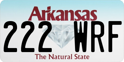 AR license plate 222WRF