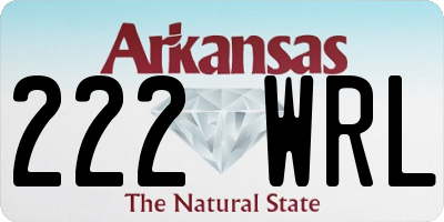 AR license plate 222WRL