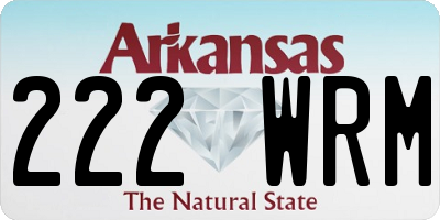 AR license plate 222WRM