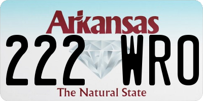 AR license plate 222WRO
