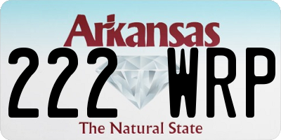 AR license plate 222WRP
