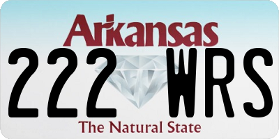 AR license plate 222WRS