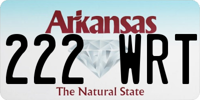 AR license plate 222WRT