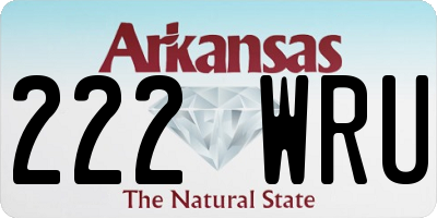 AR license plate 222WRU
