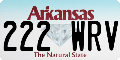 AR license plate 222WRV
