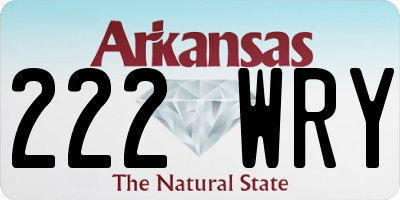 AR license plate 222WRY